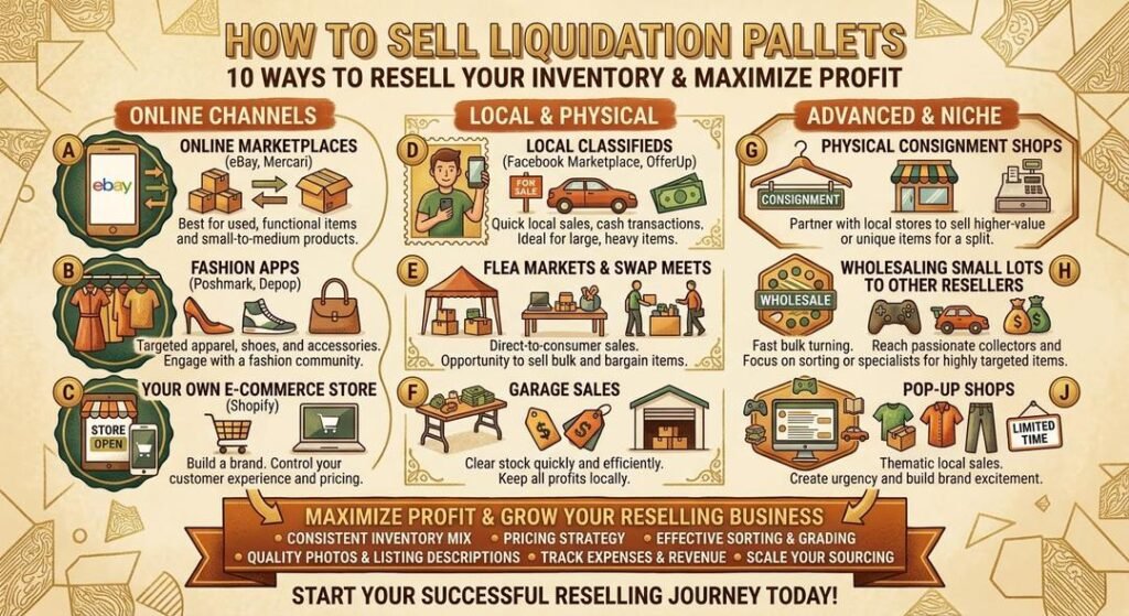 how to sell liquidation pallets