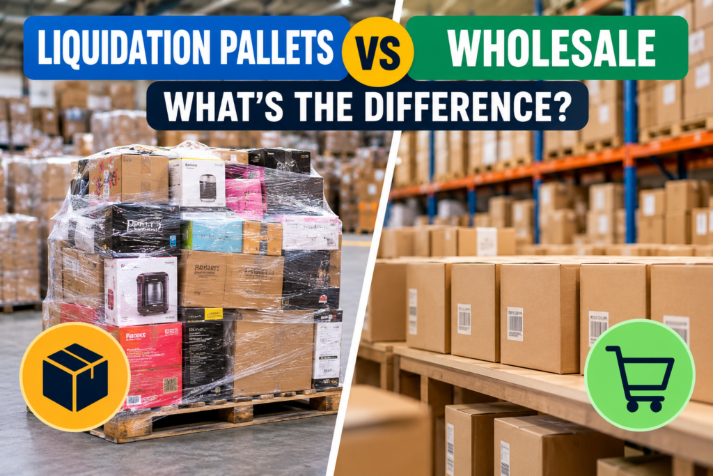 liquidation pallets vs wholesale